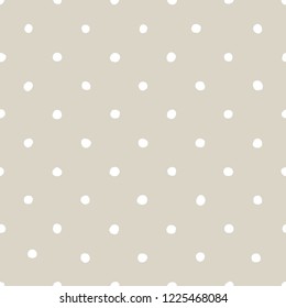 Abstract hand drawn polka dot seamless pattern