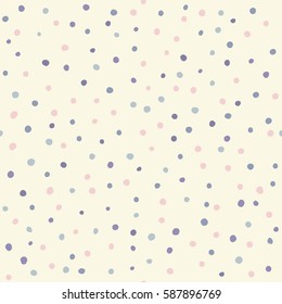 Abstract hand drawn polka dot pattern