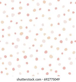 Abstract hand drawn polka dot pattern