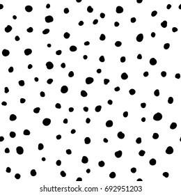 Abstract hand drawn polka dot pattern