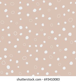 Abstract hand drawn polka dot pattern