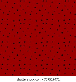 Abstract hand drawn polka dot pattern background,Big and small dots. Vector seamless pattern. Modern stylish texture.