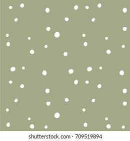 Abstract hand drawn polka dot pattern background,Big and small dots. Vector seamless pattern. Modern stylish texture.