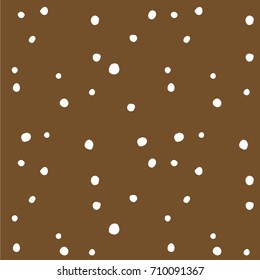 Abstract hand drawn polka dot pattern background,Big and small dots. Vector seamless pattern. Modern stylish texture.