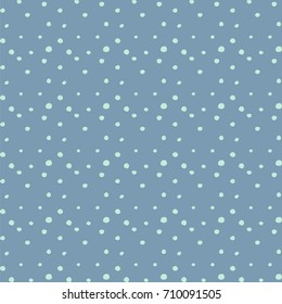 Abstract hand drawn polka dot pattern background,Big and small dots. Vector seamless pattern. Modern stylish texture.