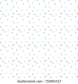 Abstract hand drawn polka dot pattern background,Big and small dots. Vector seamless pattern. Modern stylish texture.