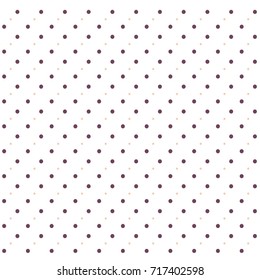 Abstract hand drawn polka dot pattern background,Big and small dots. Vector seamless pattern. Modern stylish texture.