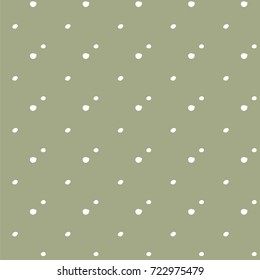 Abstract hand drawn polka dot pattern background,Big and small dots. Vector seamless pattern. Modern stylish texture.