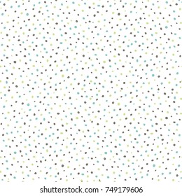 Abstract hand drawn polka dot pattern.Vector illustration