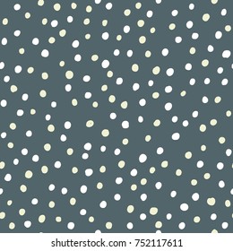 Abstract hand drawn polka dot pattern