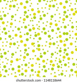 Abstract hand drawn polka dots pattern background,Big and small dots. Vector seamless pattern. Modern stylish texture.eps 10.