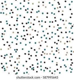 Abstract hand drawn polka dots pattern.Seamless abstract pattern of circles of different colors