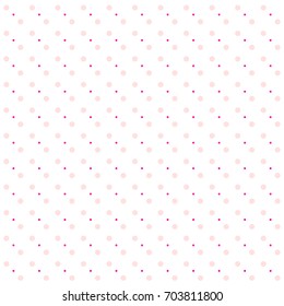 Abstract hand drawn polka dots pattern on white background, VECTOR eps 10