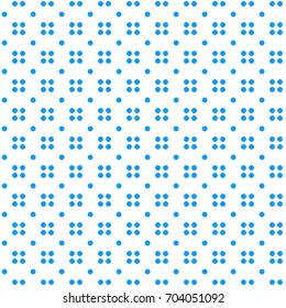 Abstract hand drawn polka dots pattern on white background, VECTOR eps 10