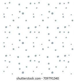 Abstract hand drawn polka dots pattern background,Big and small dots. Vector seamless pattern. Modern stylish texture.