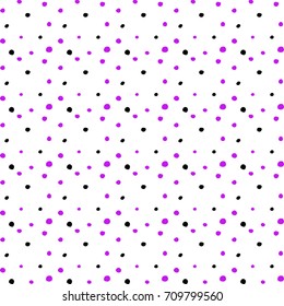 Abstract hand drawn polka dots pattern on white background,Hand Drawn mini circle, Grungy painted ornament. Vector brush strokes design elements. Wallpaper, furniture fabric, textile.