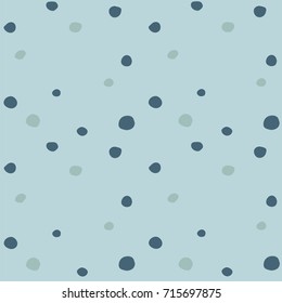 Abstract hand drawn polka dots pattern background,Big and small dots. Vector seamless pattern. Modern stylish texture.