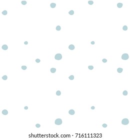 Abstract hand drawn polka dots pattern background,Big and small dots. Vector seamless pattern. Modern stylish texture.