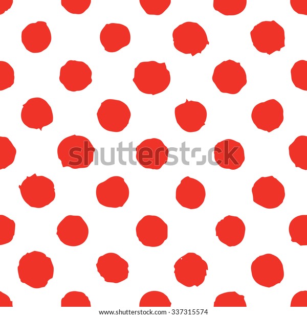 Abstract Hand Drawn Polka Dots Seamless Stock Vector Royalty Free