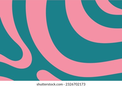 Abstract hand drawn psychedelic groovy background. Retro wavy vector illustration