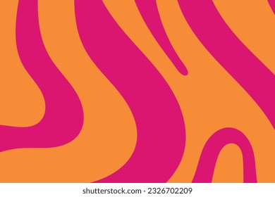 Abstract hand drawn psychedelic groovy background. Retro wavy vector illustration