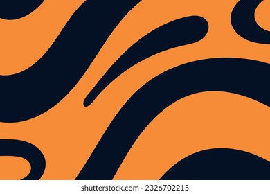 Abstract hand drawn psychedelic groovy background. Retro wavy vector illustration