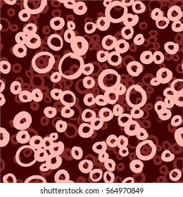 Abstract hand drawn rings background. Seamless pattern. Vector graphics.