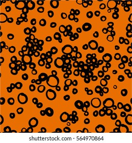 Abstract hand drawn rings background. Seamless pattern. Vector graphics.
