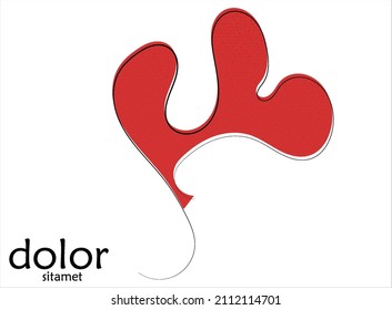 Abstract hand drawn salad vector artistic logo isolated on white. Line art artistic illustration with texture. Retro flat colors organic natural Eco food design. Organic healthy vegan doodle.