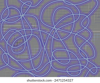 Abstract hand drawn scribble doodle chaos pattern texture isolated on black background
