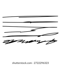 Abstrakte handgezeichnete Kritzellinien Illustration, die Chaos Kreativität Stress Emotion und Freiform künstlerischen Ausdruck einzeln auf weißem Hintergrund geeignet für Konzept Design Hintergrund