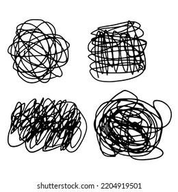 Abstract hand drawn scribble sketch. Isolated vector illustration on white background