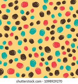 Abstract hand drawn seamless pattern. Design element for wrapping paper or fabric.