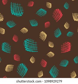 Abstract hand drawn seamless pattern. Design element for wrapping paper or fabric.
