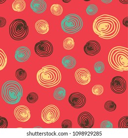 Abstract hand drawn seamless pattern. Design element for wrapping paper or fabric.