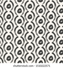 Abstract hand drawn seamless pattern in modern farmhouse scandinavian nordic style .Hand drawn stripes