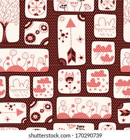 Abstract hand drawn seamless pattern. Polka dot background.