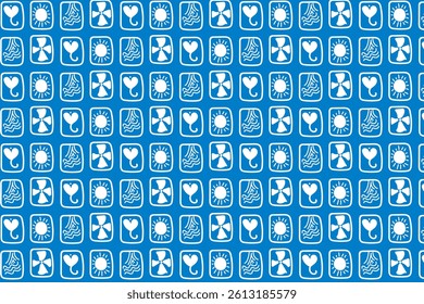 Abstract hand drawn seamless pattern. Retro element seamless pattern with cute design. Decorative seamless pattern.