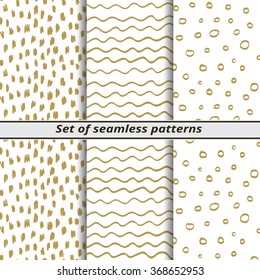 Abstract hand drawn seamless pattern with painted  strokes