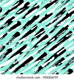 Abstract hand drawn seamless pattern, brush strokes texture