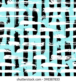 Abstract hand drawn seamless pattern, brush strokes texture