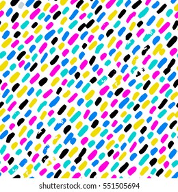 Abstract hand drawn seamless pattern, brush strokes texture