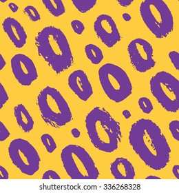 Abstrato mão desenhado padrão vetor sem costura amarelo e roxo
