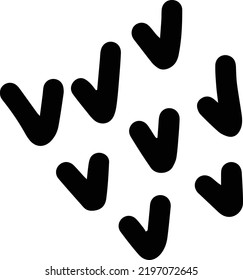 Resumen del doodle de forma dibujado a mano, vector diseño moderno y contemporáneo colección de elementos de arte para carteles, arte de pared y colecciones de impresión en una ilustración de glifo