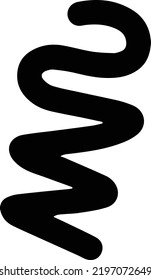 Abstract hand drawn shape doodle, vector modern and contemporary design art element collection for poster, wall art and print collections in a glyph illustration