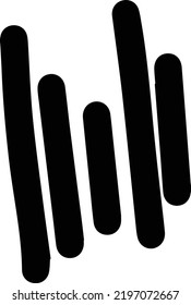 Abstract hand drawn shape doodle, vector modern and contemporary design art element collection for poster, wall art and print collections in a glyph illustration