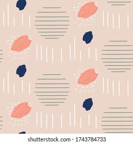 Abstract hand drawn shape seamless pattern. Can use for print, template, fabric, presentation, textile, banner, poster, wallpaper, digital paper.