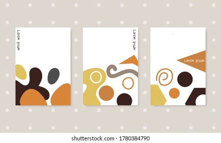 Abstract hand drawn shapes covers. - Vector.