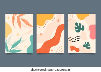 Abstract Hand Drawn Shapes Covers Vector Stock Vector (Royalty Free ...