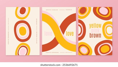 Abstract hand drawn shapes covers collection vector design in eps 10